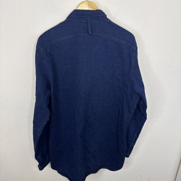 G Star Raw Men XL Type C Overshirt Blue Utility L/S Zip Shacket - Picture 3 of 9